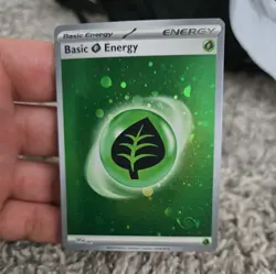 🌀 Pokemon 151 Holo Grass Energy HD Error No Swirl Galaxy Cosmo Foil Variant - Image 1