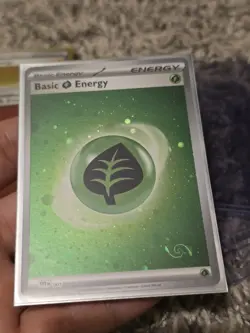 🌀 Pokemon 151 Holo Grass Energy HD Error No Swirl Galaxy Cosmo Foil Variant - Image 4