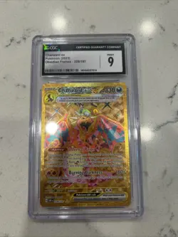 Pokemon TCG - Charizard ex GOLD - 228/197 Obsidian Flames - Mint PSA 9 - Image 1