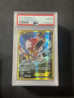 2016 POKEMON XY BREAKPOINT SECRET #123 FULL ART/GYARADOS EX PSA 8 - Image 1