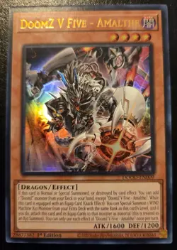 DoomZ V Five - Amalthe DOOD-EN009 1st Ed. Ultra Rare Doom Of Dimensions Yu-Gi-Oh - Image 1