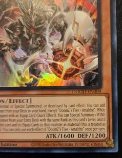 DoomZ V Five - Amalthe DOOD-EN009 1st Ed. Ultra Rare Doom Of Dimensions Yu-Gi-Oh - Image 5