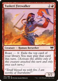 (3x FOIL) TUSKERI FIREWALKER - Kaldheim - MTG Magic the Gathering Card - Image 1