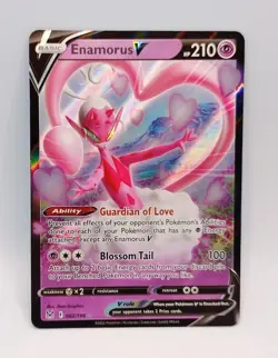 Enamorus V 082/196 Holo Ultra Rare Lost Origins Pokemon Card NM Fresh Pull - Image 1