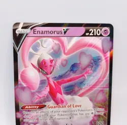 Enamorus V 082/196 Holo Ultra Rare Lost Origins Pokemon Card NM Fresh Pull - Image 2