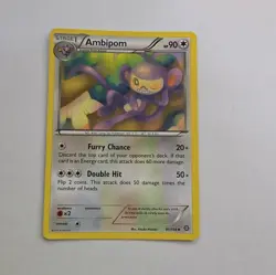 2016 Steam Siege Set Pokemon Card 091 Ambipom LP - Image 1