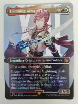MTG Final Fantasy Lightning Army of One Borderless Foil Card 0400 NM Condition - Image 1