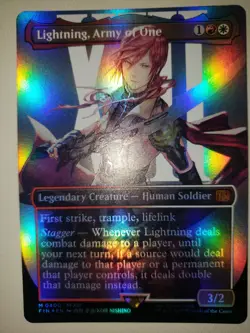 MTG Final Fantasy Lightning Army of One Borderless Foil Card 0400 NM Condition - Image 3