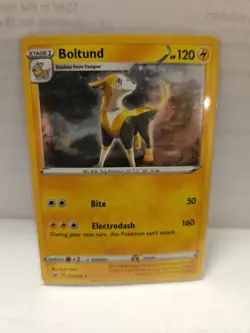Pokemon Card Boltund Sword & Shield Cosmo Holo Rare 076/202 LP - Image 1
