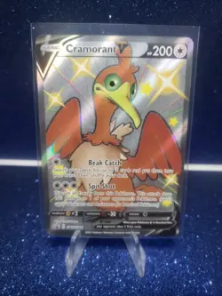 Pokemon Card - Cramorant V Shiny Full Art - Black Star Promo SWSH086 NM - Image 1