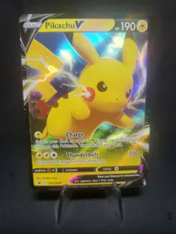 Pikachu V SWSH061 -- 2021 Pokemon TCG Black Star Promo -- NM - Mint Holo Card - Image 1