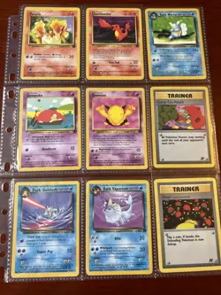 Pokemon TCG 1999 Team Rocket Dark Arbok Weezing Holo 24 Card Bundle Vintage Set - Image 5