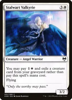 (1x FOIL) STALWART VALKYRIE - Kaldheim - MTG Magic the Gathering Card - Image 1