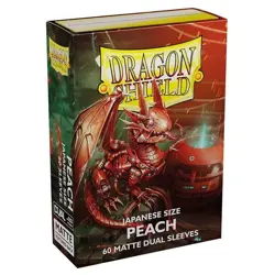 Dragon Shield 60 Count Japanese Size Mini Dual Matte Card Sleeves - Matte Peach - Image 1