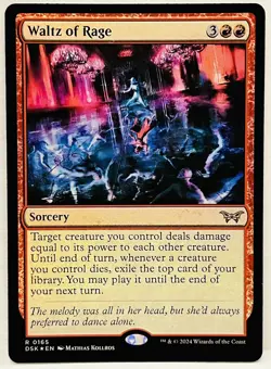 Waltz of Rage- FOIL- #165-MTG- Duskmourn: House of Horror DSK- NM - Image 1