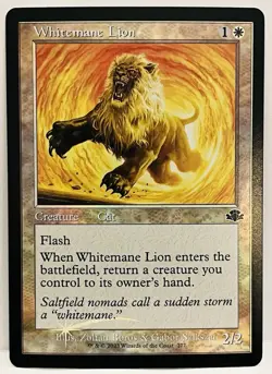 Whitemane Lion (Retro Frame) -#277-MTG-Dominaria Remastered -FOIL-NM - Image 1