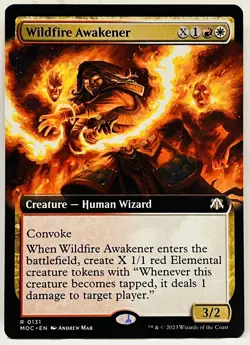 Wildfire Awakener (Extended Art) 131 Rare Commander March of the Machine MOC MTG - Image 1