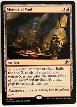 Memorial Vault - #145- MTG-Edge of Eternities-Regular-NM - Image 1