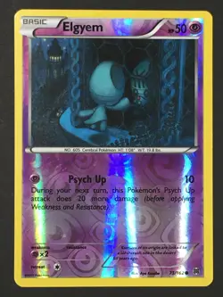 Pokemon TCG Elgyem 73/162 XY Breakthrough Reverse Holo Common LP - Image 1