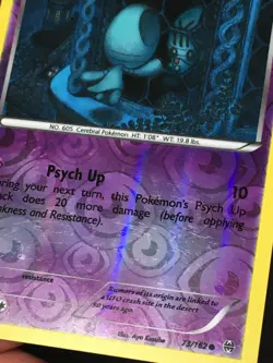 Pokemon TCG Elgyem 73/162 XY Breakthrough Reverse Holo Common LP - Image 2