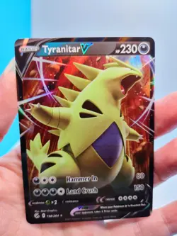 Tyranitar V 158/264 Holo Ultra Rare Pokemon Fusion Strike NM Fresh Pull - Image 5