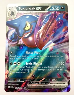 Pokemon Toxicroak Ex Rare Holo 131/198 English Scarlet & Violet NM 🔥 - Image 1