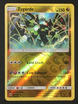Pokemon TCG Zygarde 100/147 Reverse Holo Rare SM Burning Shadows LP - Image 1