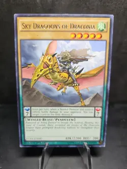 Yu-Gi-Oh! Yugioh Sky Dragoons Of Draconia CORE-EN000 1st Edition Rare LP - Image 1