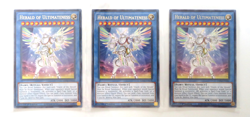 3x Yugioh Card Herald Of Ultimateness GEIM-EN046 1st Edition Rare NM - Image 1