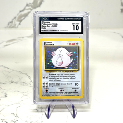 CGC 10 GEM MINT Chansey 1999 Base Set 3/102 Holo Pokemon Card - Image 1