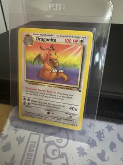 Pokemon TCG Dragonite 19/62 Fossil Non-Holo Rare Card LP Condition - Image 2