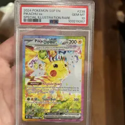 Pikachu ex 2024 SSP Special Illustration Rare Gem Mint 10 Card - Image 1
