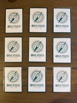 (9) One Piece Card Game GOLD Promo DON!! Cards Sealed Sleeves - Image 2