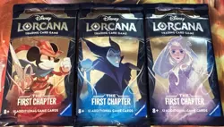 Disney Lorcana TCG the First Chapter Booster Pack Sealed, 3-Card - Image 1