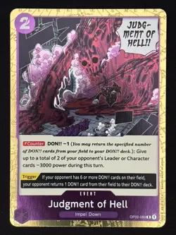 Judgment of Hell (OP02-089) - Paramount War (OP02) - One Piece Card Game - Image 1