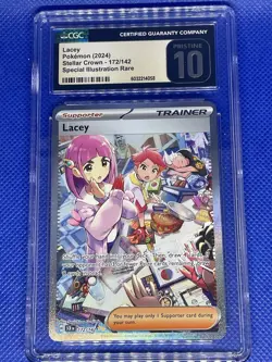 CGC PRISTINE 10 Lacey 172/142 Stellar Crown Pokemon Card LOW POP - Image 1