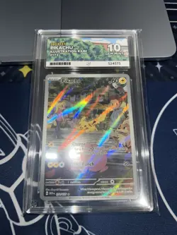 Pokemon Pikachu Illustration Rare Card 173/165 English Ace 10 Graded - Image 1