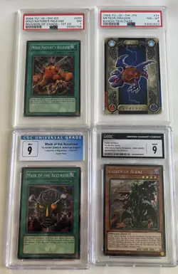 PSA YU-GI-OH! Card Lot Of 4 Graded Cards -EN - Secret Rare PSA 8 - Image 1