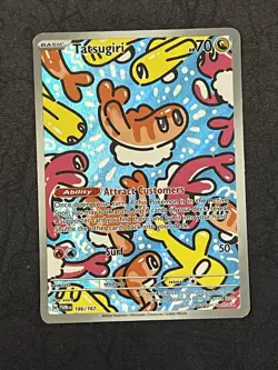 Pokemon TCG Tatsugiri Twilight Masquerade Holo Card 186/167 Illustration Rare - Image 1