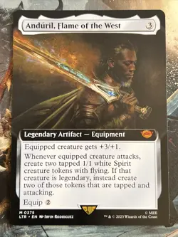 1x Anduril, Flame of the West (0375) Extended Art LOTR NM MTG Magic x1 MKE - Image 1
