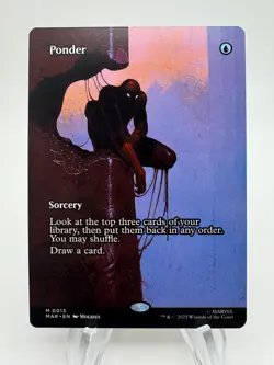 MTG Spider-Man PONDER Borderless Mythic #13 2 - Image 1