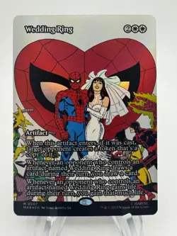 MTG Spider-Man WEDDING RING Borderless Mythic Foil #7 - Image 1
