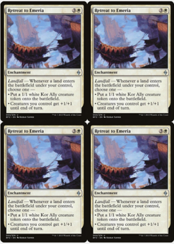 4x Retreat to Emeria 044/274 Battle for Zendikar MTG Uncommon Playset - Image 1
