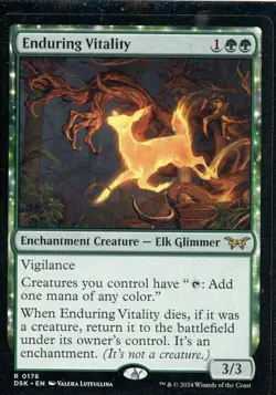 2024 Magic the Gathering Enduring Vitality Enchantment Creature Elk Near Mint - Image 1