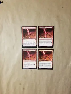 MTG Magic Dominaria Remastered x4 Chain Lightning playset (NM/MINT) - Image 1