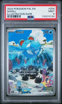 PSA 9 Pokemon TCG 2023 Paldea Evolved #204/193 Marill Illustration Rare Holo - Image 1