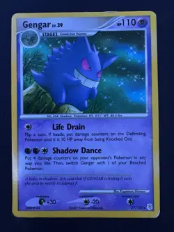 2007 Pokemon Diamond & Pearl Base Set Gengar 27/130 Regular Non-Holo Rare MP - Image 1