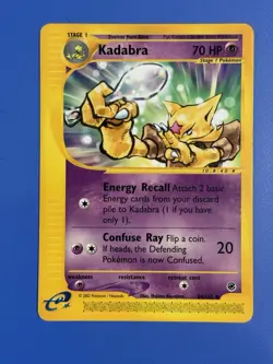 Pokemon Expedition Kadabra 084/165 Base Set Regular - Uncommon - Vintage - LP - Image 1