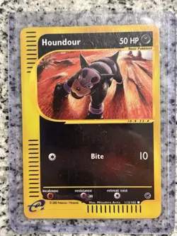 Pokemon Houndour Reverse Holo 113/165 Expedition Base Set LP Condition - Image 3