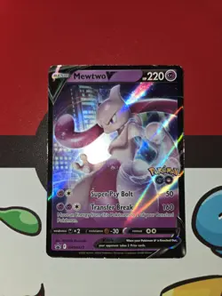 Mewtwo SWSH223 Black Star Promos GO Stamped Ultra Rare Holo Pokemon TCG 2022 LP - Image 1